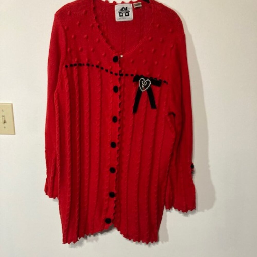 Storybook Knits “Dress for Love” Sweater-Perfect for Valentine’s Day, Size L